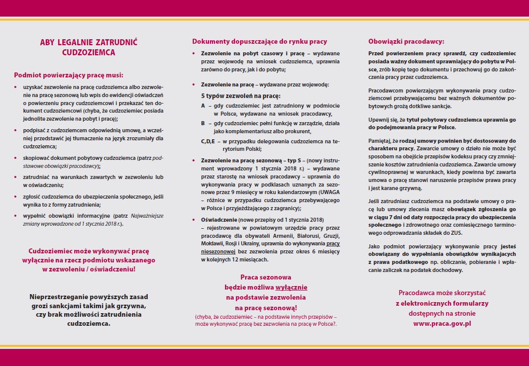 Jak zatrudnić cudzoziemca - ulotka dla pracodawcy - str 2