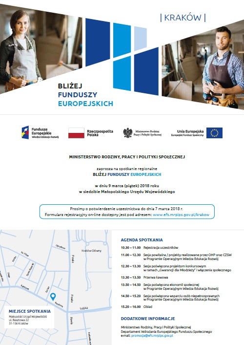 Bliżej Funduszy Europejskich - zaproszenie Bliżej Funduszy Europejskich - zaproszenie